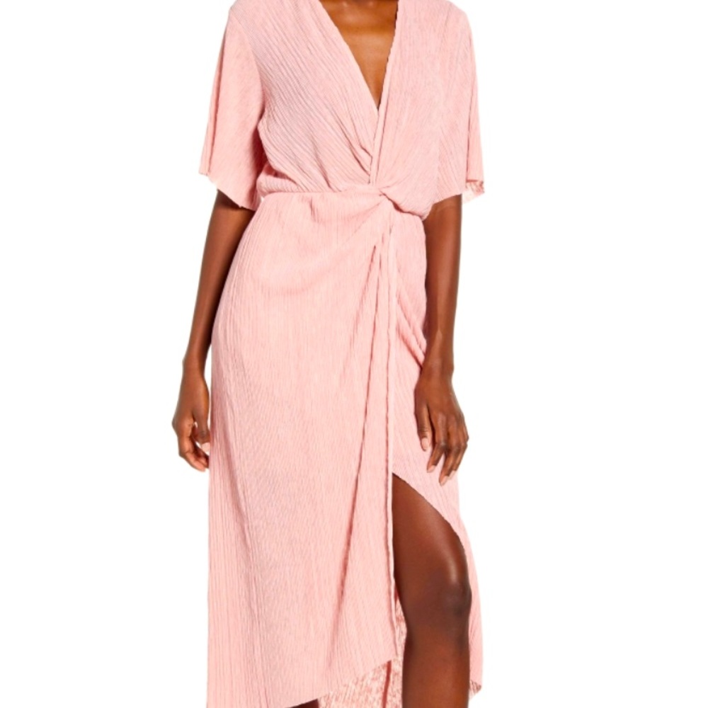 Blush midi dress